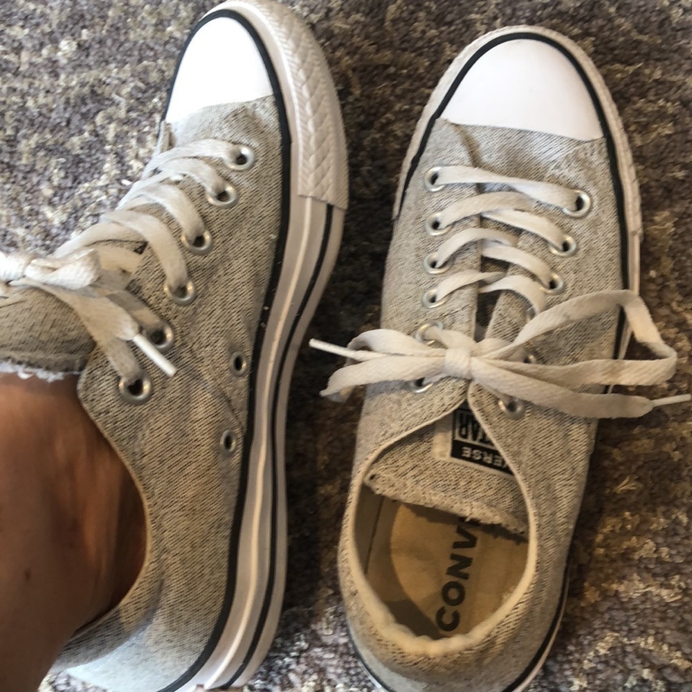 Converse in salt and pepper pattern in 7 like new new - Picture 3 of 9
